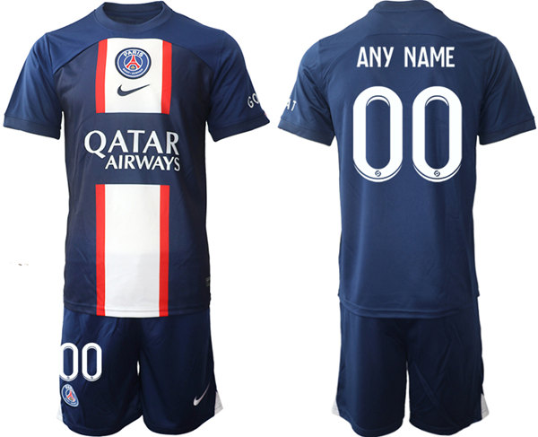 Men's Paris Saint-Germain Custom 2023 Navy Soccer Jersey Suit